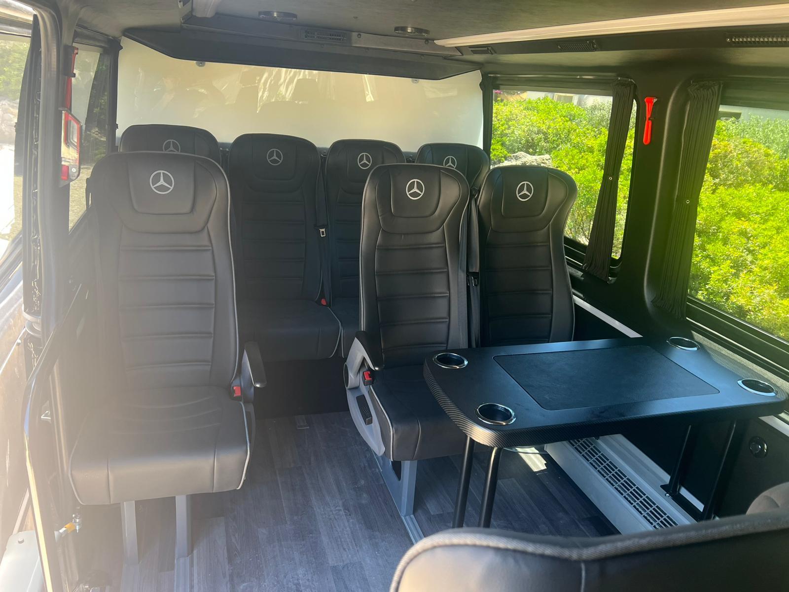 Premium minibus transport in Ibiza for weddings and events